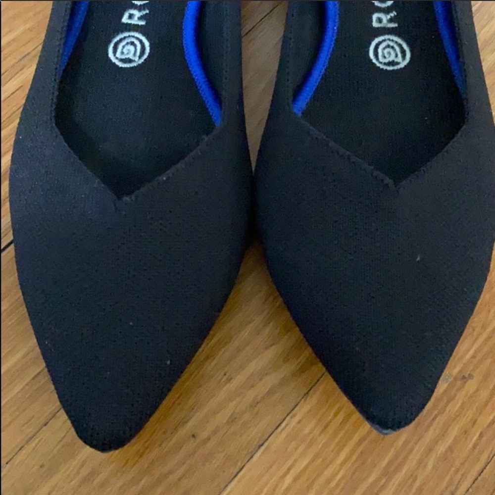 Rothy’s - Solid Black “Points” Pointed Toe Flats … - image 3